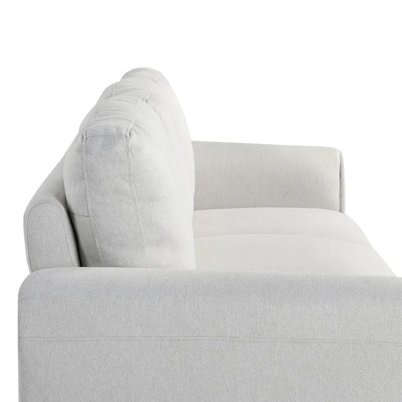 Canapé contemporain 3 places en microfibre gris/marron/huître/marron clair/bleu