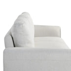 Canapé contemporain 3 places en microfibre gris/marron/huître/marron clair/bleu