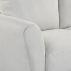 Canapé contemporain 3 places en microfibre gris/marron/huître/marron clair/bleu