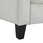 Canapé contemporain 3 places en microfibre gris/marron/huître/marron clair/bleu