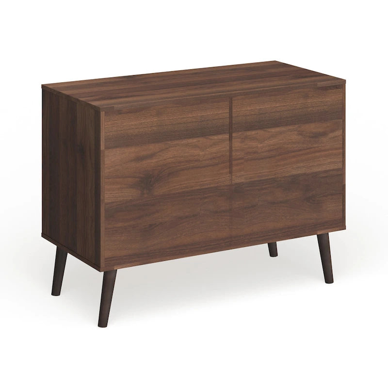 Enfilade Mid-Century avec 3 tiroirs | Noyer / Blanc / Blanc-Noir / Noir