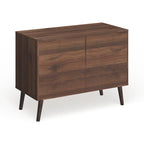 Enfilade Mid-Century avec 3 tiroirs | Noyer / Blanc / Blanc-Noir / Noir