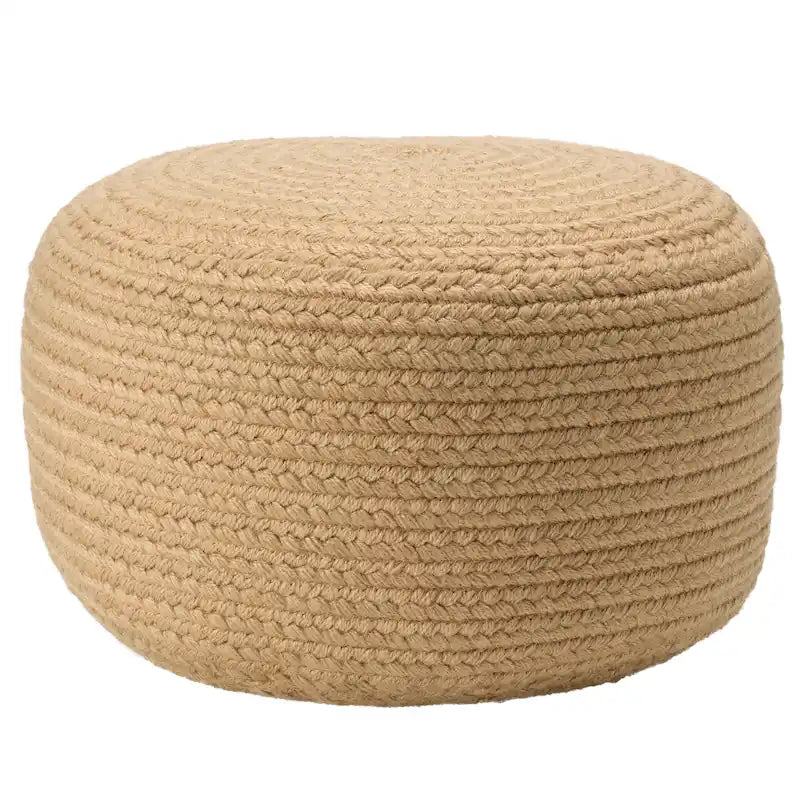 Pouf Tressé Rond, Intérieur/Extérieur, 45,7 cm x 45,7 cm x 30,5 cm – Plusieurs Couleurs