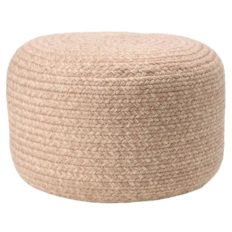 Pouf Tressé Rond, Intérieur/Extérieur, 45,7 cm x 45,7 cm x 30,5 cm – Plusieurs Couleurs