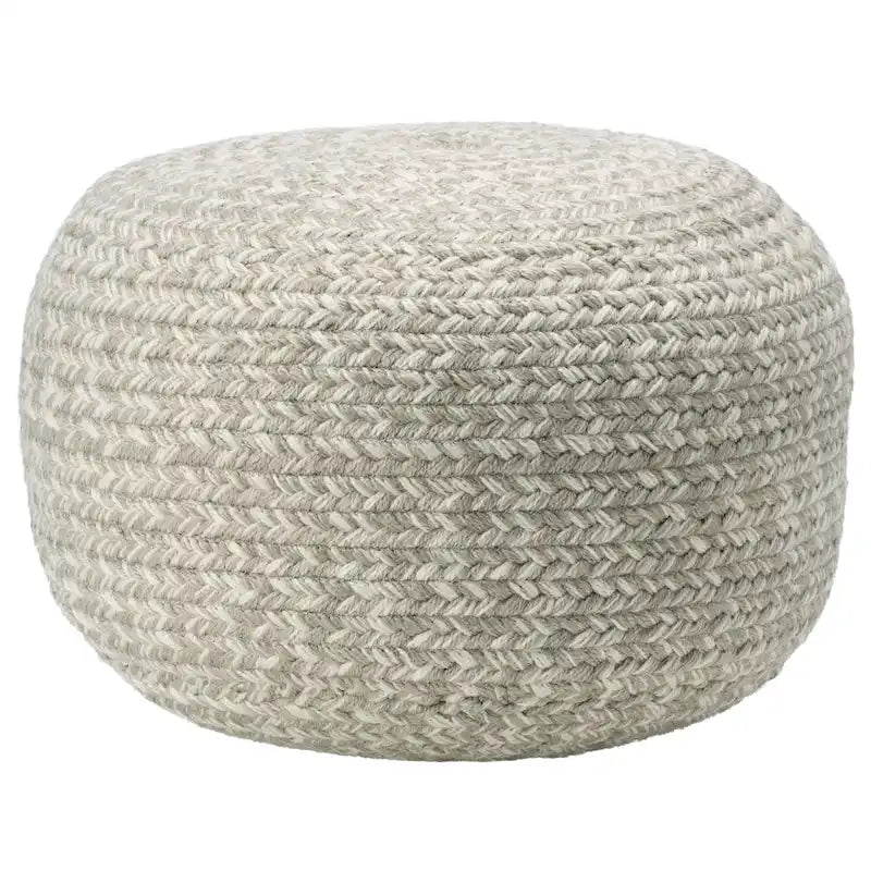 Pouf Tressé Rond, Intérieur/Extérieur, 45,7 cm x 45,7 cm x 30,5 cm – Plusieurs Couleurs