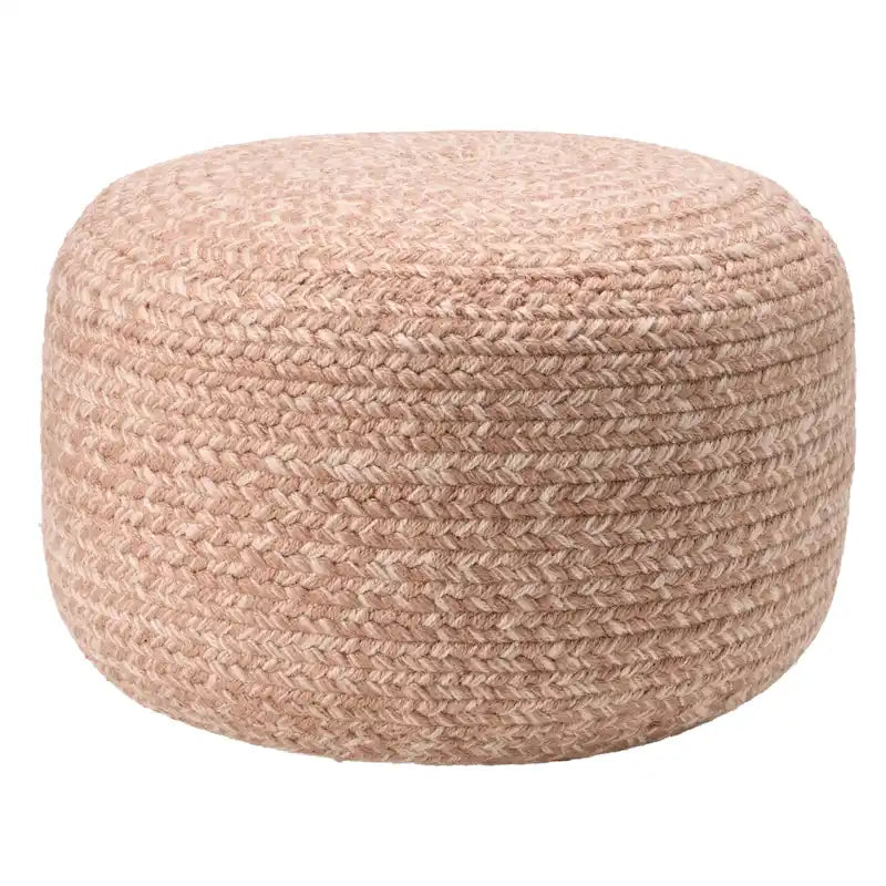 Pouf Tressé Rond, Intérieur/Extérieur, 45,7 cm x 45,7 cm x 30,5 cm – Plusieurs Couleurs