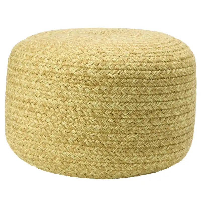 Pouf Tressé Rond, Intérieur/Extérieur, 45,7 cm x 45,7 cm x 30,5 cm – Plusieurs Couleurs