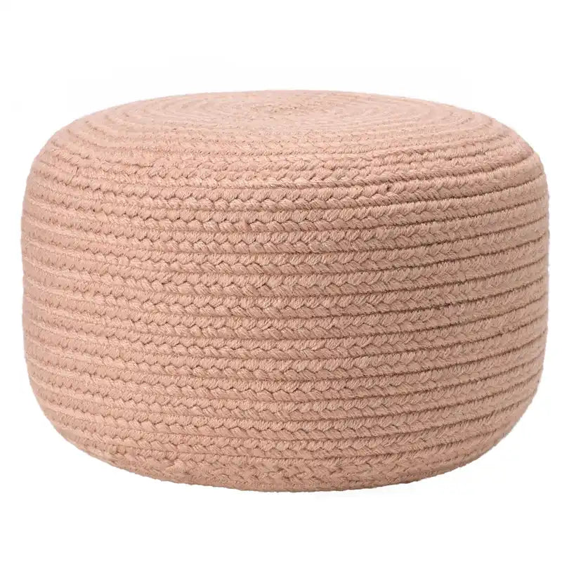 Pouf Tressé Rond, Intérieur/Extérieur, 45,7 cm x 45,7 cm x 30,5 cm – Plusieurs Couleurs