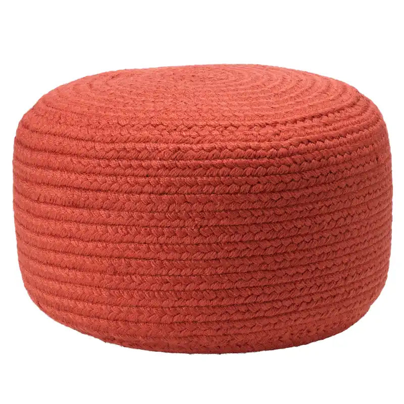 Pouf Tressé Rond, Intérieur/Extérieur, 45,7 cm x 45,7 cm x 30,5 cm – Plusieurs Couleurs