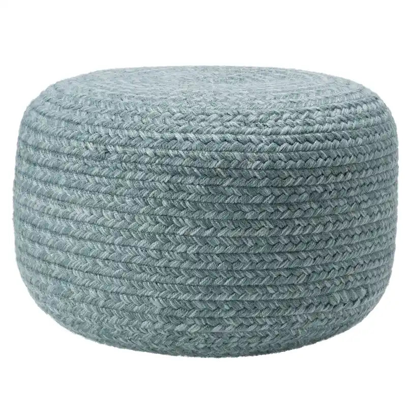 Pouf Tressé Rond, Intérieur/Extérieur, 45,7 cm x 45,7 cm x 30,5 cm – Plusieurs Couleurs