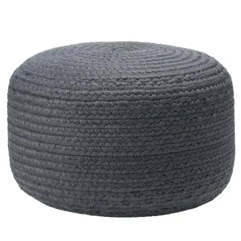 Pouf Tressé Rond, Intérieur/Extérieur, 45,7 cm x 45,7 cm x 30,5 cm – Plusieurs Couleurs