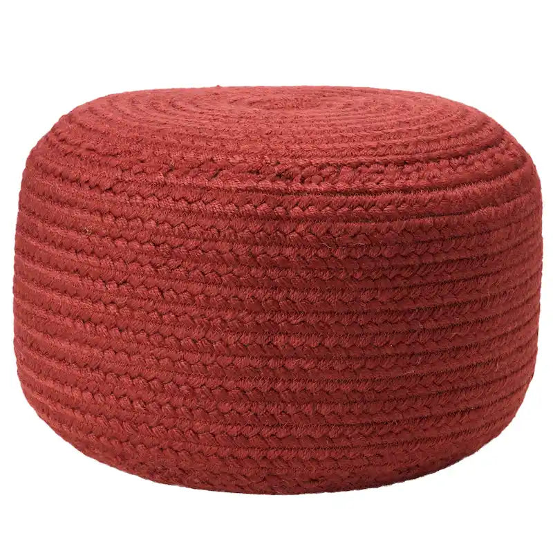Pouf Tressé Rond, Intérieur/Extérieur, 45,7 cm x 45,7 cm x 30,5 cm – Plusieurs Couleurs