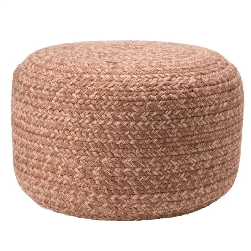 Pouf Tressé Rond, Intérieur/Extérieur, 45,7 cm x 45,7 cm x 30,5 cm – Plusieurs Couleurs