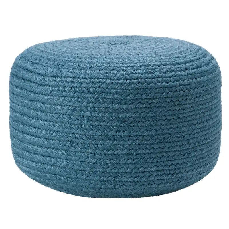 Pouf Tressé Rond, Intérieur/Extérieur, 45,7 cm x 45,7 cm x 30,5 cm – Plusieurs Couleurs