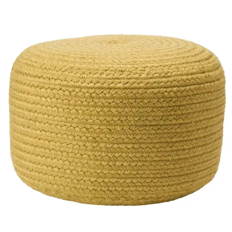 Pouf Tressé Rond, Intérieur/Extérieur, 45,7 cm x 45,7 cm x 30,5 cm – Plusieurs Couleurs