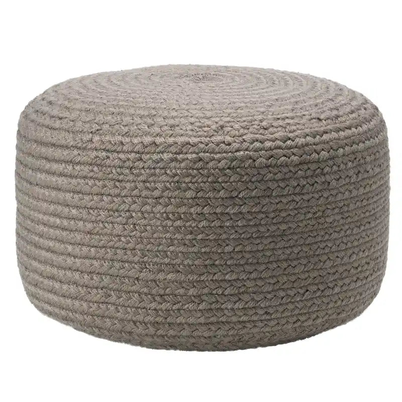 Pouf Tressé Rond, Intérieur/Extérieur, 45,7 cm x 45,7 cm x 30,5 cm – Plusieurs Couleurs