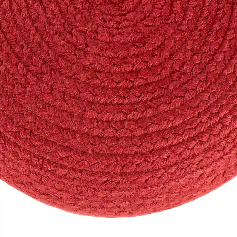 Pouf Tressé Rond, Intérieur/Extérieur, 45,7 cm x 45,7 cm x 30,5 cm – Plusieurs Couleurs