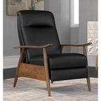 Fauteuil inclinable en similicuir à dossier poussoir – Une place, style Mid-Century, 6 coloris