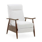 Fauteuil inclinable en similicuir à dossier poussoir – Une place, style Mid-Century, 6 coloris
