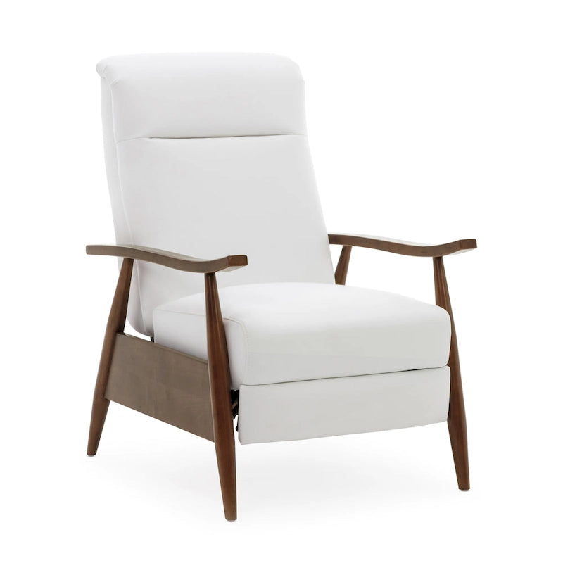 Fauteuil inclinable en similicuir à dossier poussoir – Une place, style Mid-Century, 6 coloris
