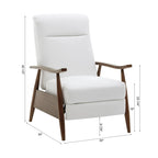 Fauteuil inclinable en similicuir à dossier poussoir – Une place, style Mid-Century, 6 coloris