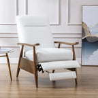 Fauteuil inclinable en similicuir à dossier poussoir – Une place, style Mid-Century, 6 coloris