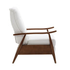 Fauteuil inclinable en similicuir à dossier poussoir – Une place, style Mid-Century, 6 coloris