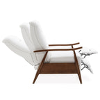 Fauteuil inclinable en similicuir à dossier poussoir – Une place, style Mid-Century, 6 coloris