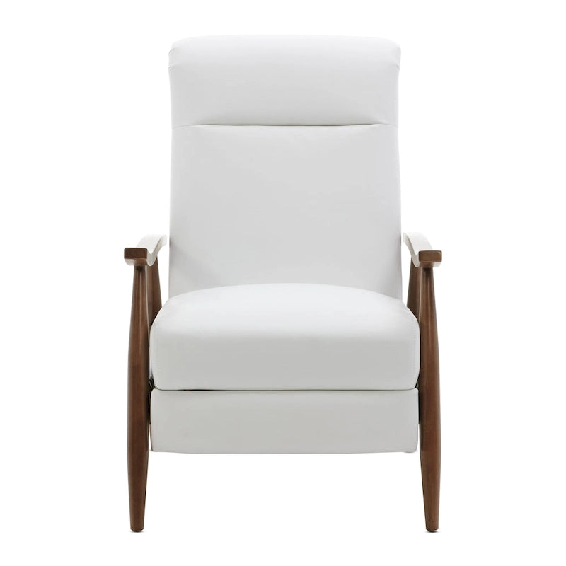 Fauteuil inclinable en similicuir à dossier poussoir – Une place, style Mid-Century, 6 coloris