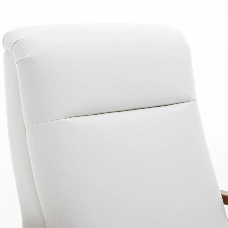 Fauteuil inclinable en similicuir à dossier poussoir – Une place, style Mid-Century, 6 coloris
