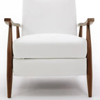 Fauteuil inclinable en similicuir à dossier poussoir – Une place, style Mid-Century, 6 coloris