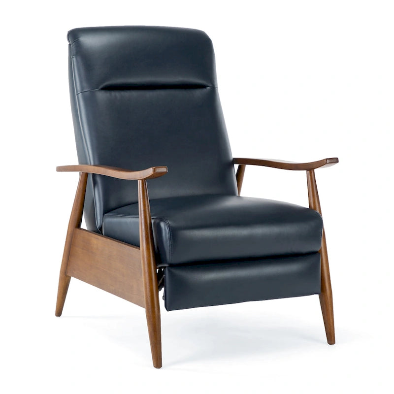 Fauteuil inclinable en similicuir à dossier poussoir – Une place, style Mid-Century, 6 coloris