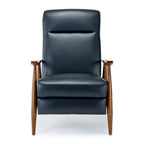 Fauteuil inclinable en similicuir à dossier poussoir – Une place, style Mid-Century, 6 coloris