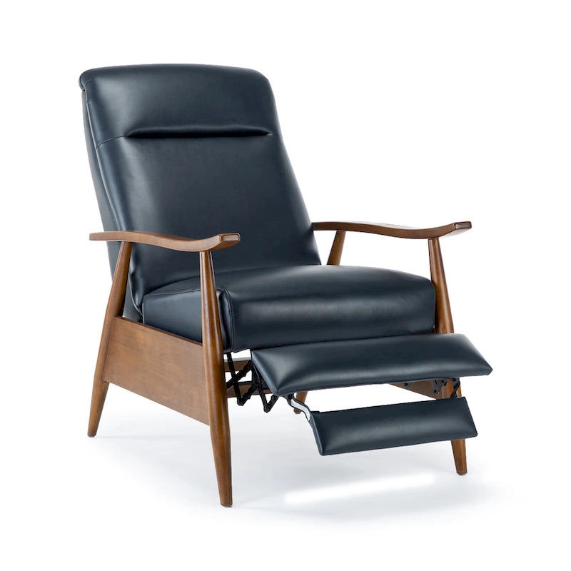 Fauteuil inclinable en similicuir à dossier poussoir – Une place, style Mid-Century, 6 coloris