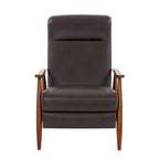 Fauteuil inclinable en similicuir à dossier poussoir – Une place, style Mid-Century, 6 coloris