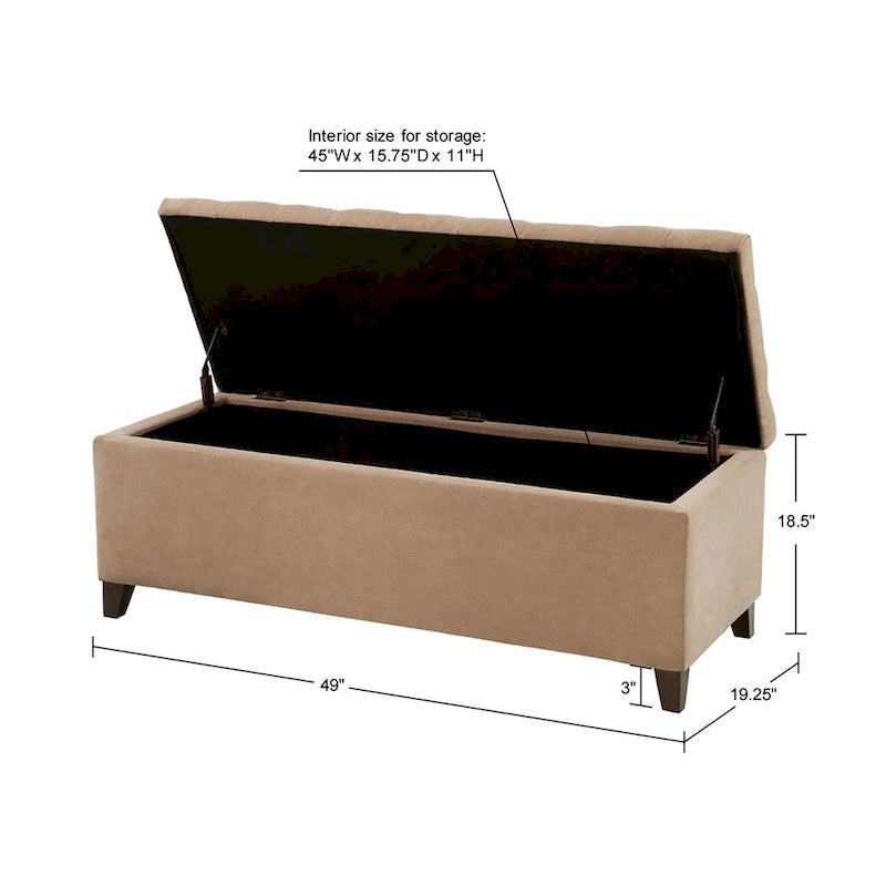 Banc de rangement capitonné Madison Park Sasha Tufted Top