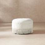 Pouf d'appoint rond rembourré Yolanda 24