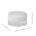Pouf d'appoint rond rembourré Yolanda 24