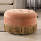 Pouf d'appoint rond rembourré Yolanda 24