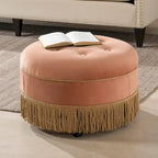 Pouf d'appoint rond rembourré Yolanda 24