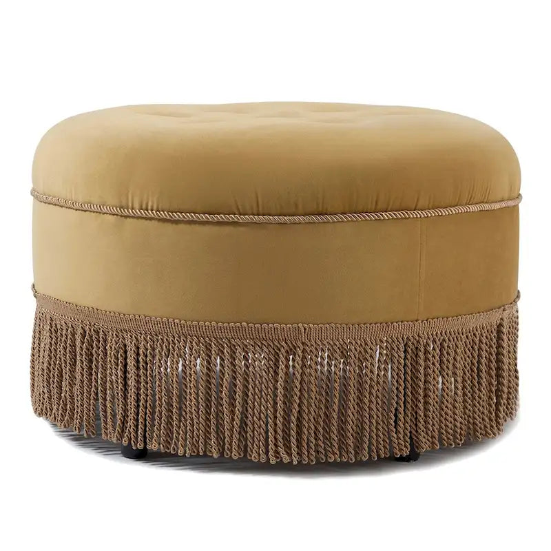 Pouf d'appoint rond rembourré Yolanda 24