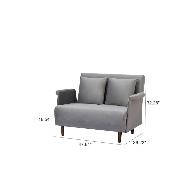 Fauteuil-futon convertible multicolore, 1 place, velours et simili-lin, se transforme en chaise longue ou en lit simple