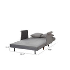 Fauteuil-futon convertible multicolore, 1 place, velours et simili-lin, se transforme en chaise longue ou en lit simple