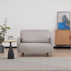 Fauteuil-futon convertible multicolore, 1 place, velours et simili-lin, se transforme en chaise longue ou en lit simple
