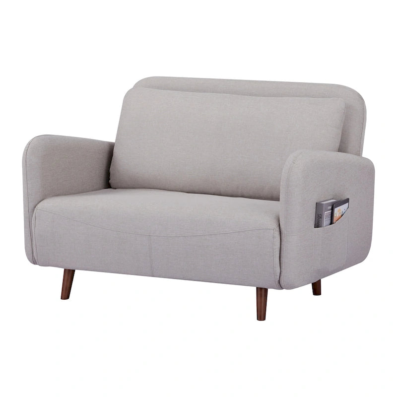 Fauteuil-futon convertible multicolore, 1 place, velours et simili-lin, se transforme en chaise longue ou en lit simple