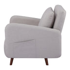 Fauteuil-futon convertible multicolore, 1 place, velours et simili-lin, se transforme en chaise longue ou en lit simple