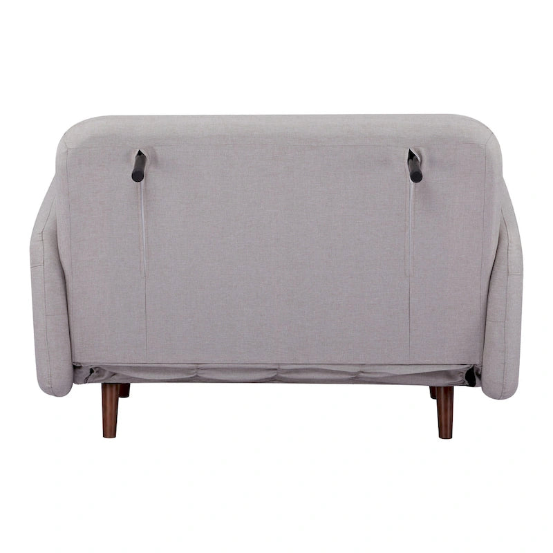 Fauteuil-futon convertible multicolore, 1 place, velours et simili-lin, se transforme en chaise longue ou en lit simple