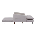Fauteuil-futon convertible multicolore, 1 place, velours et simili-lin, se transforme en chaise longue ou en lit simple