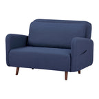 Fauteuil-futon convertible multicolore, 1 place, velours et simili-lin, se transforme en chaise longue ou en lit simple