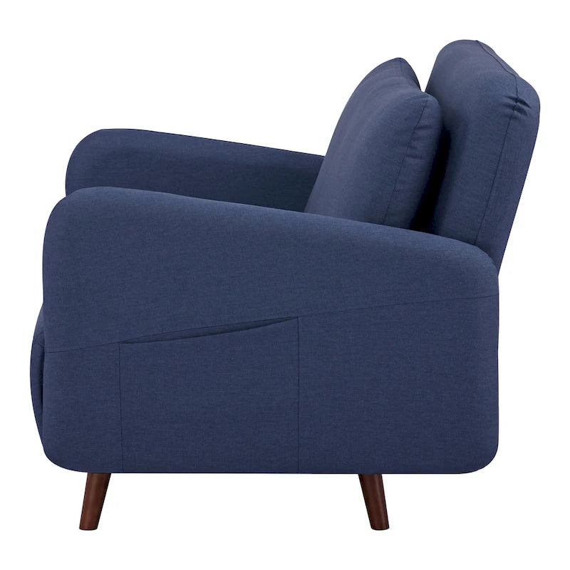 Fauteuil-futon convertible multicolore, 1 place, velours et simili-lin, se transforme en chaise longue ou en lit simple